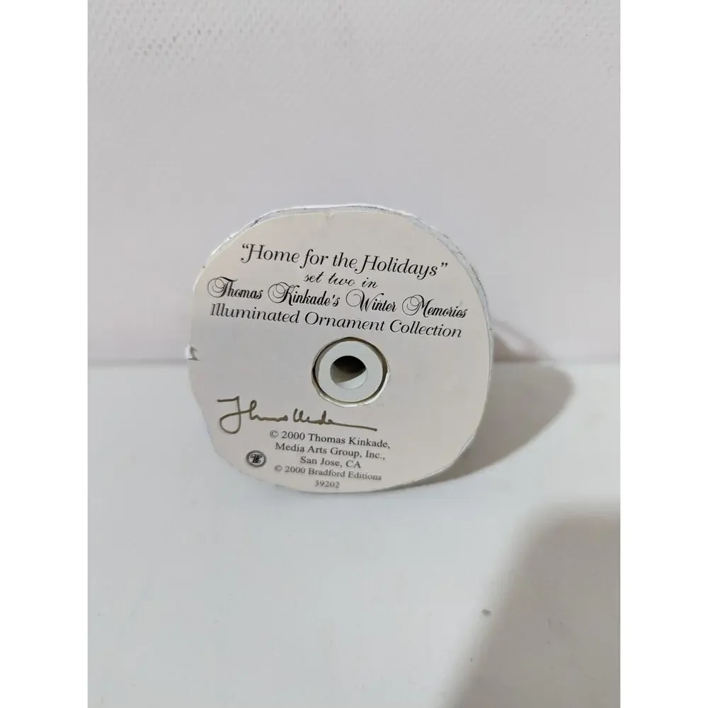 Thomas Kinkade Winter Memories Illuminated Christmas Ornament Set Of 3 Bradford